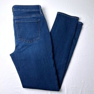 NYDJ Womens Mid Rise Alina Legging Jeans Blue Size 6 Dark Wash Classic Stretch